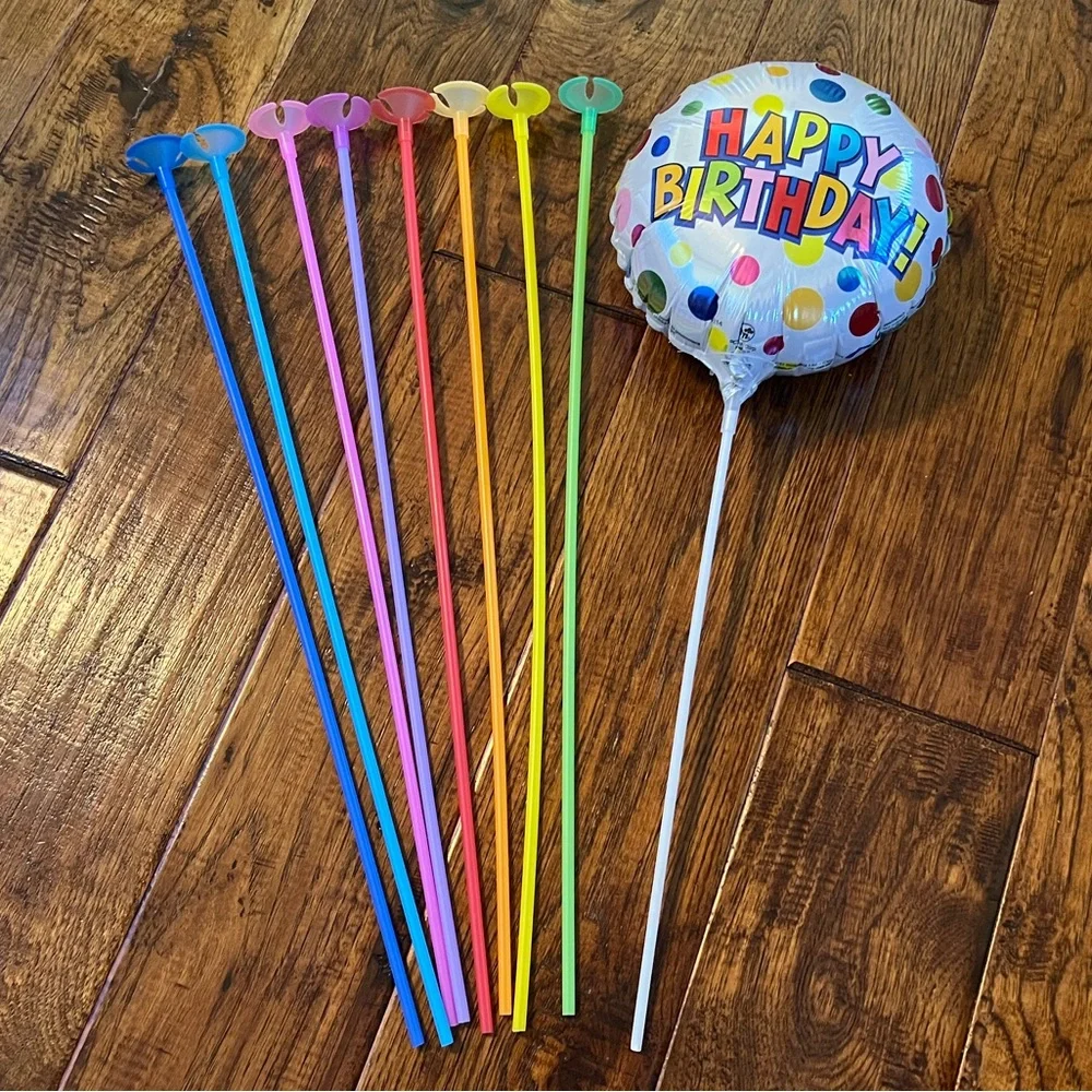 Colorful Balloon Sticks with Cupcake Foil Balloon
